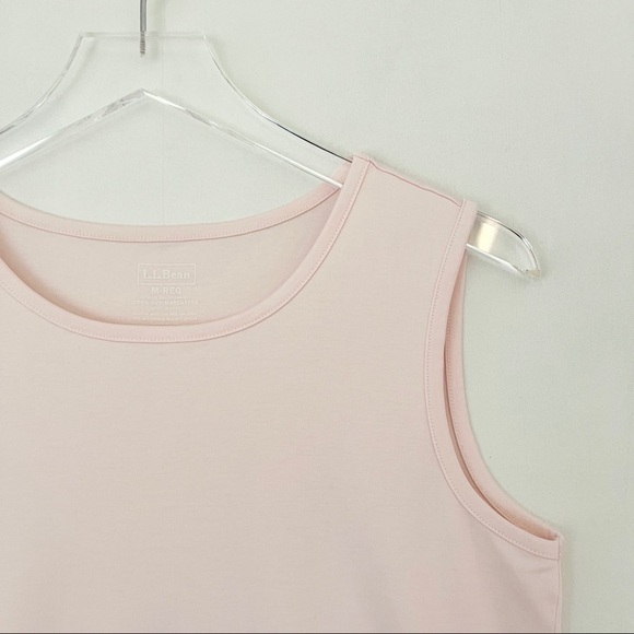 LL Bean Supima Cotton Pink Cardigan and Matching Sleeveless Shell Twin Set Sz S - Picture 4 of 7